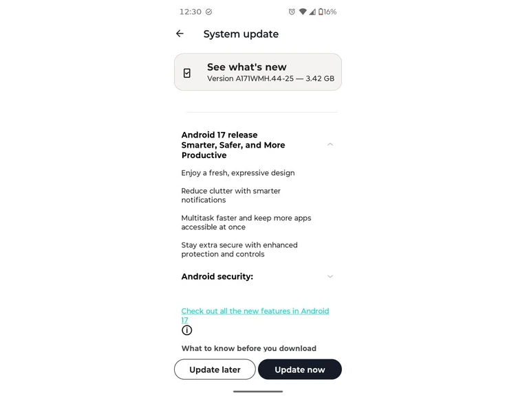 Android 17 bắt đầu phủ sóng Motorola Edge 70 Pro